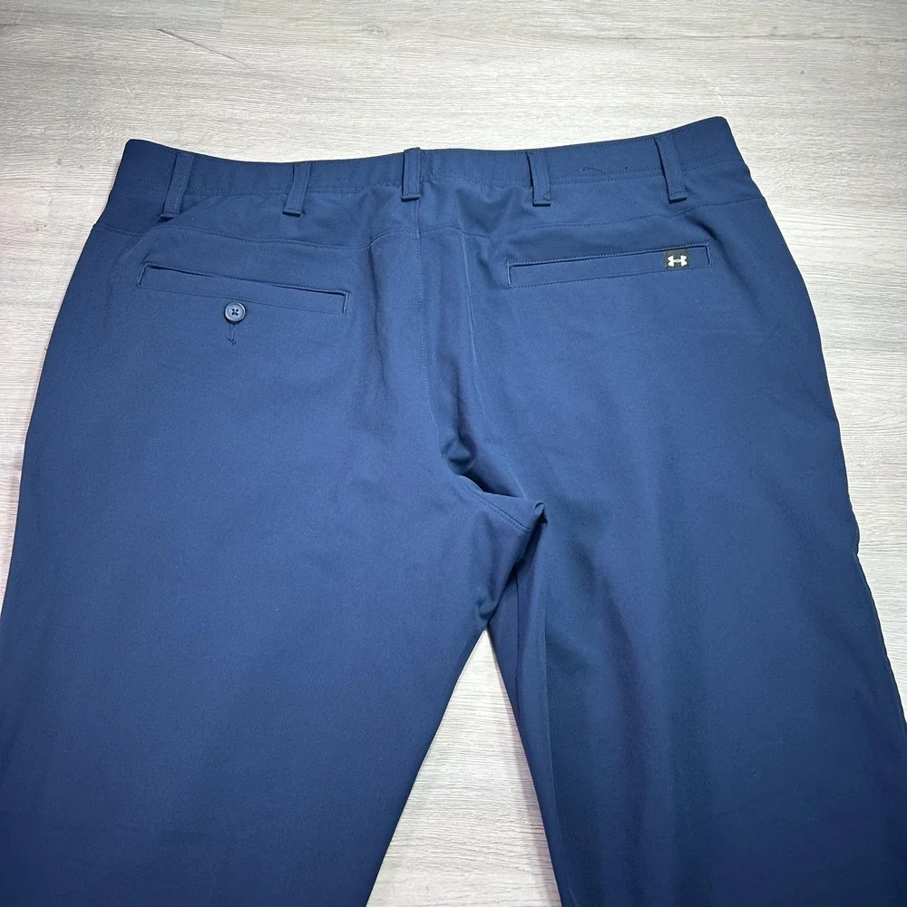 Under Armour Drive Golf Pants Mens 40x32 Navy Blue Performance Chino 1364407‎